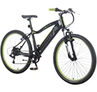 Basis Hunter Electric Mountain Bike e-MTB Integrated Lithium Bicycle e-Bike  26in Wheels 250W Motor 36V 7.8Ah LG Battery - Black/Lime