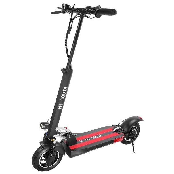 KUGOO KIRIN M4 Electric Scooter for Adult, Lightweight Folding E Scooter, 500W motor 3 Speed Modes, Fast Max Speed 28mph, Range 50km, LCD Display, Dual Disc Brakes, Big 10 inch Anti-skid Tyre