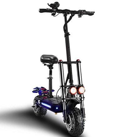 Reddydy RD1 Electric Scooter, Max Speed 60MPH,Total Power 6000W, 65mile Long Range Battery, 60V Dual Drive, 11-inch Wheels, Portable Foldable, Off Road Adult Electric Scooter (60V38AH 55-65 Mile Range)