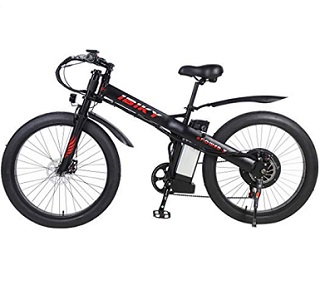 IBIKY Electric Bike 26*3.0 Fat Tire 1000W 60V 15Ah Battery MTB Mountain Bike Full Suspension Ebike