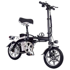 GYL004 Folding Electric Bike 14 Inch Tire 350W Motor Max Speed 35km/h Up To 35km Range Dual Disc Brake - Black