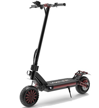 Urban GR-S011 52V 20AH 800W*2 Dual Motor 10in Folding Electric Scooter 60km/h Max Speed 80km Max Mileage E Bike - Black