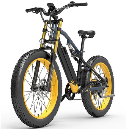 LANKELEISI RV700 Electric Bike 1000W Mid-Motor 16Ah 48V 26inch Tire 42Km/h Top Speed 130km Mileage Range Max Load 150kg