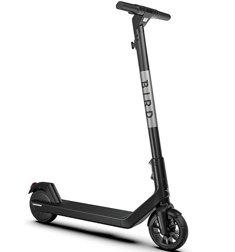 Bird Air Electric Scooter That Folds w/25 km Max Range, 24 km/h Max Speed, Headlight & Smart App