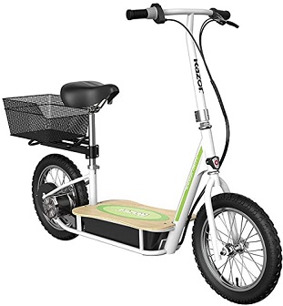 Razor EcoSmart Metro Electric Scooter 500W Motor – Padded Seat, Wide Bamboo Deck, 16\