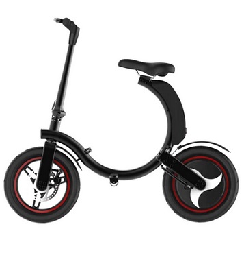 QuickWheel C2 C-Shape Folding Electric Scooter 350W 36V 6AH Battery 10-15 Miles Range 15mph Speed