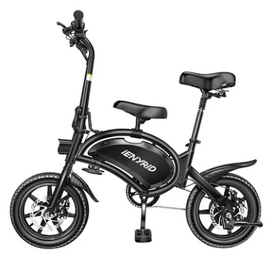 IENYRID B2 Folding E-bike 400W Motor 48V 7.5Ah Battery 14\'\' Pneumatic Tire 45km/h Max Speed Black