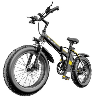 JANOBIKE E20 Fat Tire Electric Folding Mountain Bike 1000W Brushless Motor Aluminum Alloy Frame 7 Speed Gears 40km/h Removable Panasonic 48V 12.8Ah Battery up to 50km Range 20\