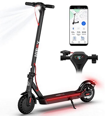 Hiboy KS4 Electric Scooter - Big Unique Display, 19 mph & 17 Mile Range, Upgraded 350W Motor, Honeycomb Tires, Rear Suspension, Safe And Foldable Commuting Electric Scooter for Adults with Dual Brakes