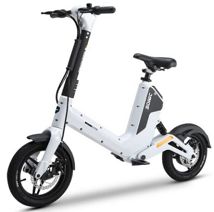 Massimo Motor Sonic Electric Scooter for Adults, Adjustable seat, 14x2 tire, 20 Mph 330 LB Weight Capacity 350 W Hydraulic Shock Absorber, Lightweight Electric Scooter