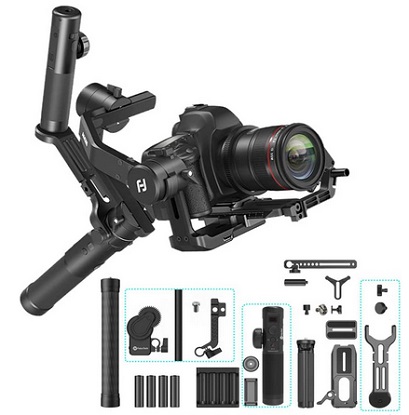 FeiyuTech AK4500 Camera Stabilizer Handheld Gimbal for DSRL Mirrorless Camera Sony a6400/a6300/a6500/a7II/a6000/a7SII//80D/6D Mark II/M50/200D/Nikon (Standard Version,Follow Focus)
