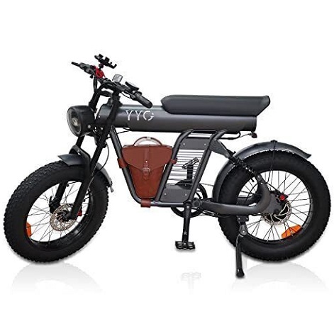 YYG BR100 Electric Bike 1200W 48V/20Ah Dual Suspension 4.0 Fat Tire 32MPH Adult Ebike