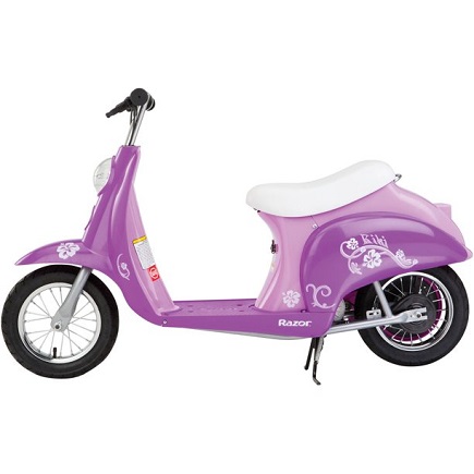 Razor Pocket Mod Miniature Euro-Style Electric Scooter - Kiki Purple, for Kids and Teens Ages 13+, Vintage-Inspired Design, Up to 40 Minutes Ride Time