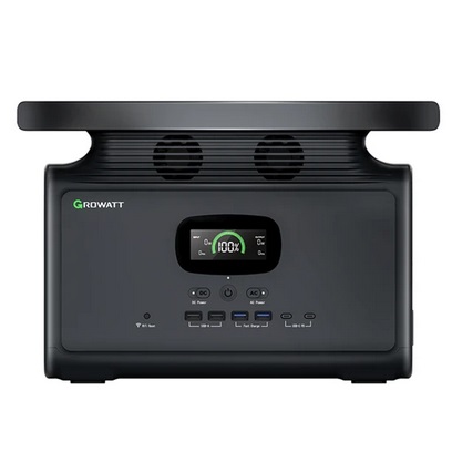 GROWATT Infinity 1500 Portable Power Station, 1512Wh Capacity 2000W AC Output, 12 Outlets, Wireless Charging, UPS Function, Smart APP Control