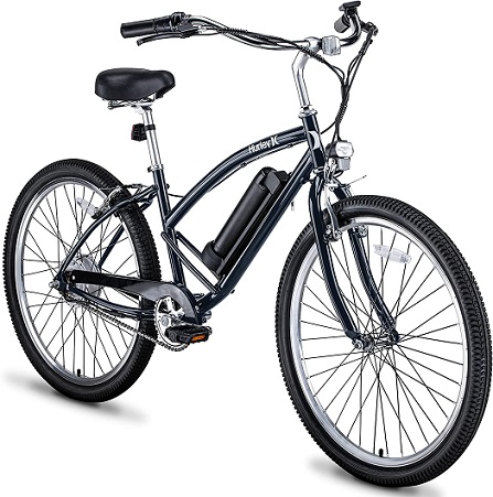 Hurley Electric-Bicycles Kickflip Single Speed Beach Cruiser E-Bike 36V 250W 20miles Range