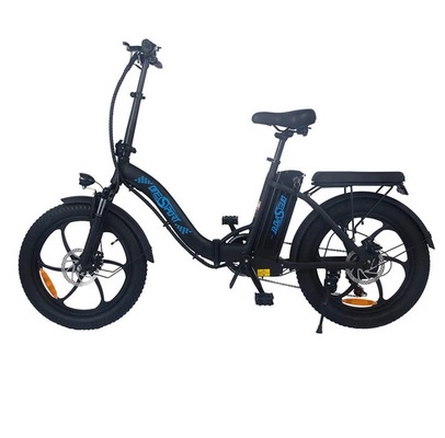 ONESPORT BK6 Electric Bike 48V 350W Motor 10Ah Battery Shimano 7 Speed Gear Front Suspension and Dual Disc Brakes - Black