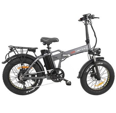 DrveTion AT20 Folding Electric Bike 20*4.0 inch Fat Tire 750W Motor 45km/h Max Speed 48V 15Ah Samsung Battery 60-90km Range Disc Brake