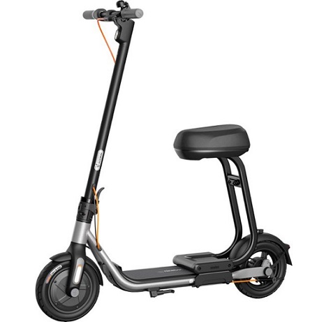 Segway Ninebot D40X Electric Kick Scooter plus Seat w/23.6 mi Max Operating Range & 18.6 mph Max Speed - Grey