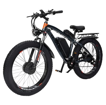 GUNAI GN88 Electric Mountain Bike 26*4.0 inch Fat Tires 1000W*2 Motors 55km/h Max Speed 48V 22Ah Battery 130km Range