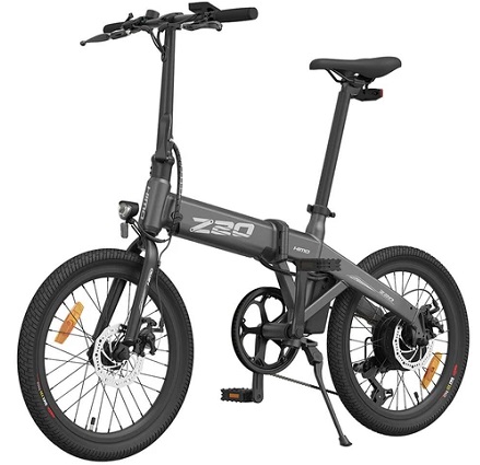 HIMO Z20 Plus Folding Electric bike 20*2.125 inch Tire 250W Motor 25km/h Max Speed 36V 10Ah Battery Torque Sensors 80km Max Range IPX7 Waterproof Dual Mechanical Disc Brake - Grey