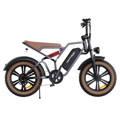 HAPPYRUN G60 Electric Bike 20*4.0 inch Fat Tire 48V 750W Brushless Motor 48V 18Ah Removable Battery 50km/h Max Speed Shimano 7-Speed Gear