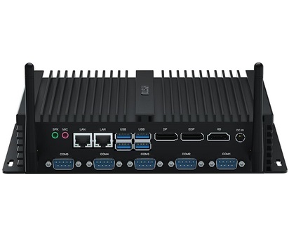 HYSTOU H4 Mini PC Windows 11 Pro, Fanless Industrial Mini Computer 16GB DDR4 256GB SSD 1TB HDD, I7-8550U(up to 4GHz) Desktop Computer, 4K Triple Display, WIFI2.4G+5.0G, Dual Gigabit LAN, 6RS232 COM, LPT