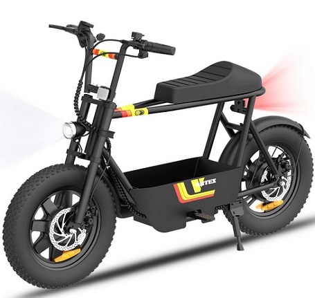 Gyrocopters Vortex Electric Bike 470W Peak Motor, 16 * 3 Inch Wear Resistant Fat Tires, Speed Upto 32Km/h Range Upto 29Km, Retro Fun E-Bike with Large Storage, UL2272 Safe Ebike