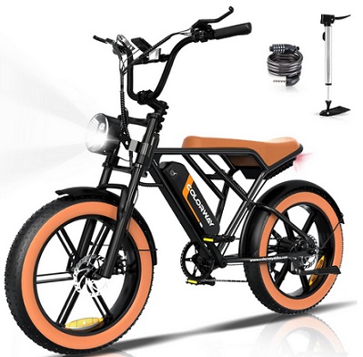 COLORWAY BK29 Electric Bikes, 20\'\' * 4.0 Fat Tire Off-Road EBike, 250W Motor and 48V 15Ah Battery, 7-Speed City Bike, Elecrtic Bicycle with LCD Display, Dual Disc Brake,Range up to 45-100KM