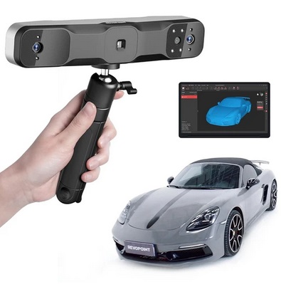Revopoint RANGE 2 3D Scanner, 0.1mm Precision, 2MP Resolution, Up to 16fps Scanning Speed, 400-1300mm Working Distance, 4 Flash LEDs, IMU Motion Tracking, Supports Body Face/Large Objects & Win/Android/iOS/macOS