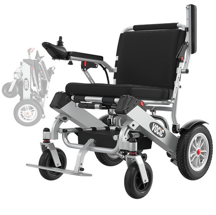 VOCIC V62 Electric Wheelchairs for Adults, Lightweight Electric Wheelchair Foldable, Folding Power Wheelchair, Handicap Motorized Mobility Scooters for Seniors, Powered Wheel Chair, All Terrain-2024 New