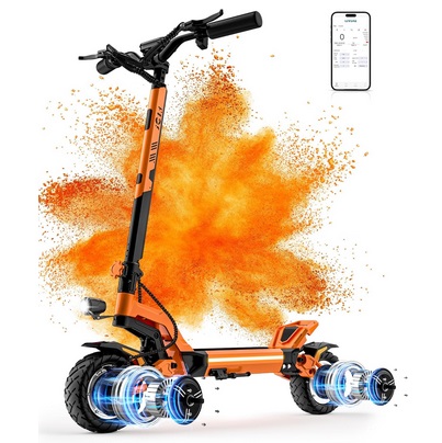 JGH X5 Ultra Electric Scooter for Adults,Dual Suspension & Dual Braking,Max 40 Miles Long Range,Top Speed 45 Mph with 3200W Dual Motors,Vacuum tire,Smart Display Foldable Fast E Scooter for Adult