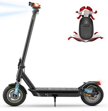 isinwheel S10 Pro Electric Scooter Adults, 28 MPH Top Speed, 800W Motor E-Scooter Up to 32 Miles, Dual Shock Absorbers & Turn Signal, Foldable Scooter for Adults