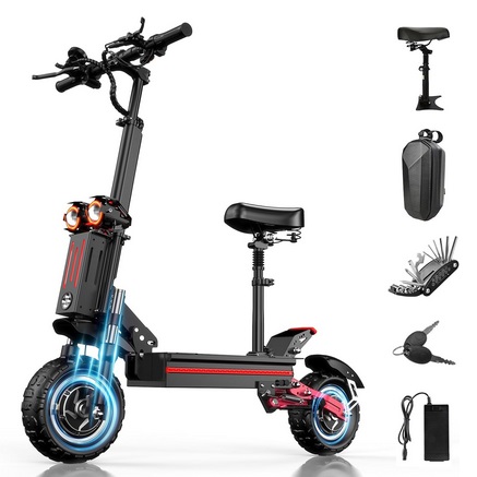 HLOIE FW106 Electric Scooter for Adults Peak 5600W Dual Motor Up to 50MPH,Battery Range to 45Miles Fast Sports Escooter 11\