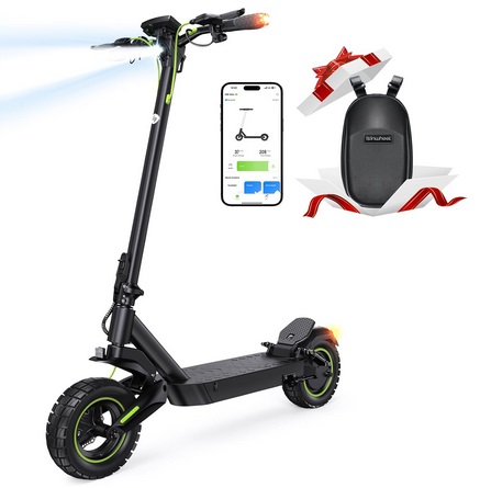 isinwheel S10 Max Fodling Electric Scooter Adults, 28 MPH Top Speed, 1000W Motor E-Scooter Up to 37 Miles, Dual Shock Absorbers & Turn Signal E-Scooter