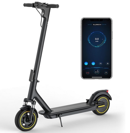 VOLPAM SP01 Electric Scooter 500W Motor, 10\'\' Solid Tire, Max 27 Miles Range, Max 19 MPH Speed, Dual Braking, Folding Commuting Electric Scooter