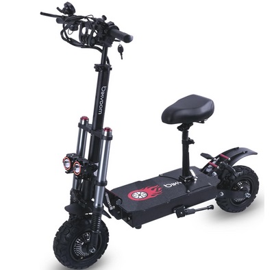 Bikydom T88 Electric Scooter for Adults, 5600W 28AH , 50 MPH, Dual Drive Foldable Scooter,11in Off Road Fat Tire, E Scooter with Seat Heavy Duty 440lbs