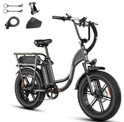 Mukkpet Breeze Electric Bike for Adults, Peak 1500w Motor 30AH Dual Batteries Ebike, 120Miles Two Seater Electric Bike, 20\
