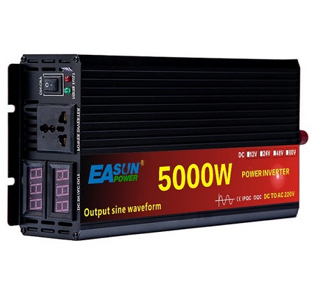 Easun Power 5000W Pure Sine Wave Solar Power Inverter DC 12V 24V AC 220V Portable Power Bank Converter Car Micro Inverter - 12V