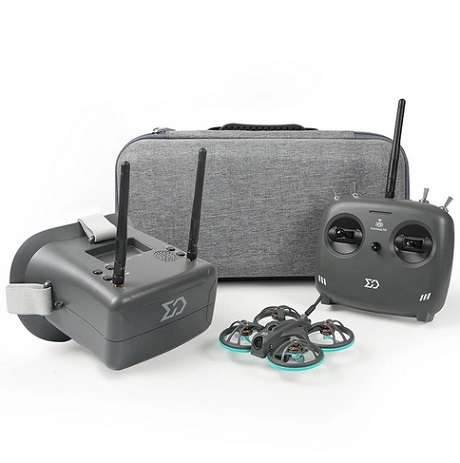 Sub250 Whoopfly16 Analog RTF Combo 1.6 Inch 1S Whoop FPV Racing Drone ELRS with Radio Transmitter Remote Controller FPV Goggles - Mode 2 (Left Hand Throttle)