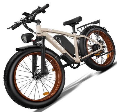 Zeegr F1 Electric Mountain Bike 26 Inch Fat Tire 1000W Motor Electric Bike 48V 16AH with Hydraulic Shock Absorber 31MPH for Snowy Beach Mountain Off-Road Commuting