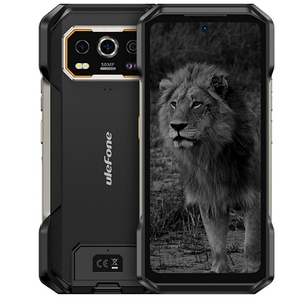 Ulefone Armor 27 Pro 5G 24GB 256GB 50MP Triple Camera 64MP Night Vision Dimensity 6300 6.78 inch 120Hz 10600mAh 33W Fast Charge 30W Wireless Charge Android 14 NFC IP68 IP69K Waterproof Rugged Smartphone - Black