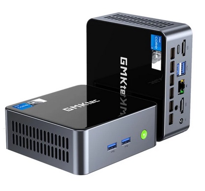 GMKtec M2 Pro Mini PC, Intel i7-1195G7 4 Cores Max 5.0GHz, 64GB RAM 1TB SSD, WiFi 6 Bluetooth 5.2, 2*HDMI+Type-C 4K@60Hz Triple Screen Display, 4*USB3.2 1*RJ45 1*3.5mm Headset Jack