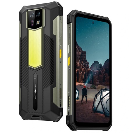 Ulefone Armor 24 Versatile Light 64MP Dual Camera 64MP Night Vision 22000mAh 24GB 256GB Helio G96 NFC 6.78 inch 120Hz Android 13 66W Fast Charge IP68 IP69K Waterproof 4G Rugged Smartphone - Black