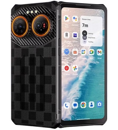 IIIF150 Air3 24GB 512GB Dynamic Island 100MP Camera 20MP Night Vision 6.6 inch 30W Fast Charge Android 14 Helio G96 NFC IP68 IP69K Waterproof 4G Rugged Smartphone - Check Black