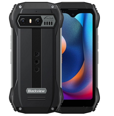 Blackview N6000SE 4.3 inch 12GB 128GB 13MP Camera Android 13 NFC 3700mAh MT8788 Octa Core IP68 IP69K Waterproof 4G Rugged Smartphone - Black