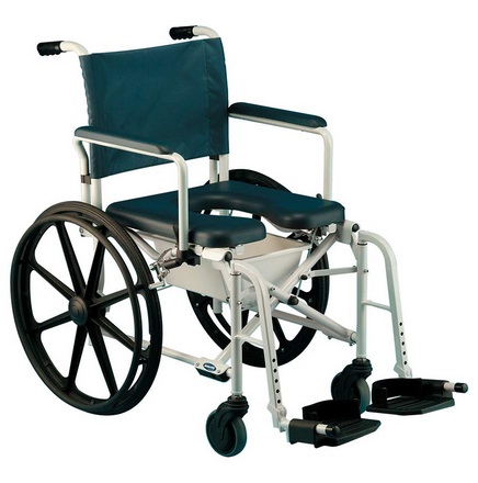 Invacare 6895 Self Propel Mariner Rolling Shower Wheelchair with Commode, 18\