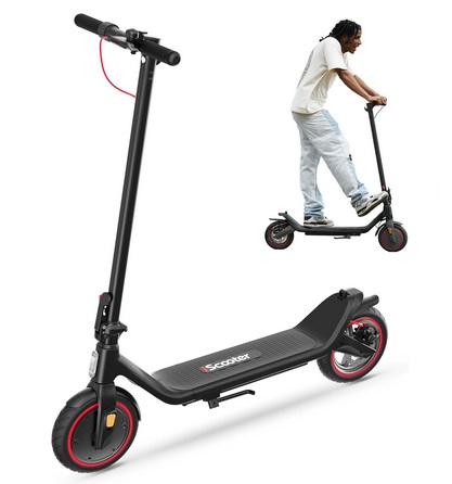 iScooter I8L Electric Scooter, 18 Miles Long Range, 15.6 Mph Top Speed, Commuting Electric Scooter with Cruise Control, Double Braking Systems E Scooter for Adults and Teens