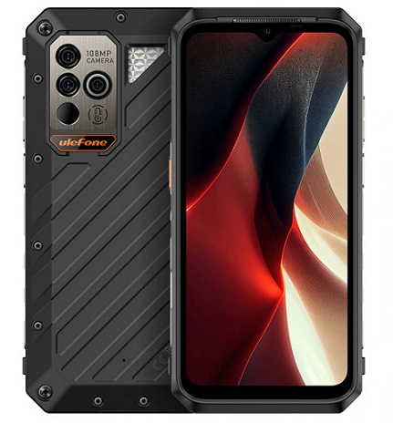 Ulefone Power Armor 18 Ultra 5G 108MP Triple Camera Dimensity 7050 24GB 512GB NFC 6.58 inch 120Hz 9600mAh 66W Fast Charge Wireless Charge IP68 IP69K Waterproof Rugged Smartphone - Black