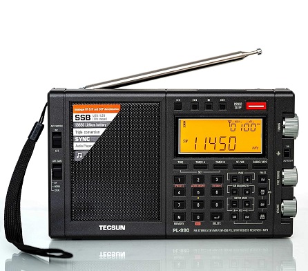 Tecsun PL990 Digital Worldband AM/FM Shortwave Longwave Radio with Single Side Band Reception & MP3 Player, Matte Black