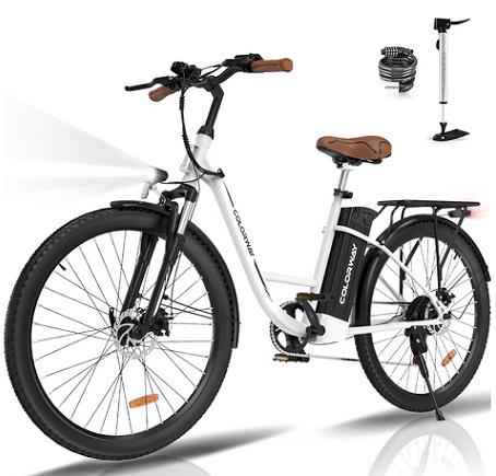 COLORWAY BK31 Electric Bike, 28 inch E Bike 250W Motor 36V 15AH Battery City E-Bike Commuter Bike for Adults